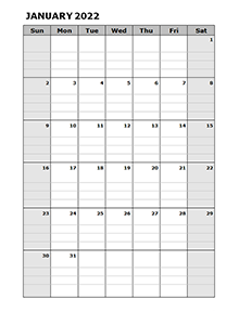 2022 Blank Daily Planner