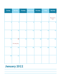 2022 monthly planner template portrait free printable templates