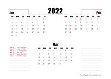 2022 Canada Quarterly Planner Template