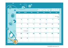 2022 Calendar Template In Colorful Design