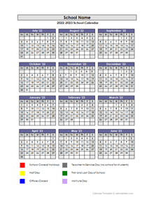 2022 Customizable Yearly Jul-Jun Calendar
