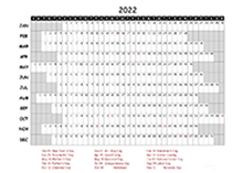 2022 Excel Calendar Project Timeline