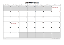 Excel Calendar Template 2022 Free 2022 Excel Calendar Templates - Calendarlabs