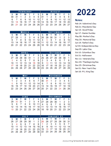 2022 Retail Accounting Calendar 4 4 5 Free Printable Templates