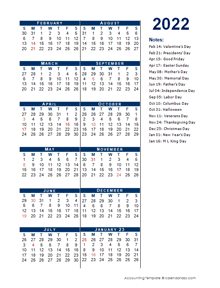 2022 Retail Accounting Calendar 4-4-5 - Free Printable Templates