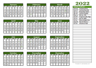 Chabad Calendar 2022 2022 Jewish Festivals Calendar Template - Free Printable Templates