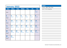 2022 Julian Date Calendar