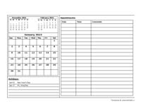 2022 Monthly Appointment Calendar Template