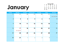 Typeable Calendar 2022 Word Calendar Template - Download Free Printable Word Template