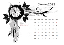 2022 Monthly Calendar Design Template