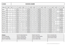 2022 One Page School Calendar Jul