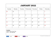 2022 Powerpoint Calendar Template