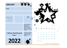 2022 Printable Student Calendar