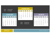 2022 Quarterly Powerpoint Calendar