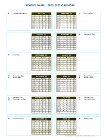 2022 Vertical Yearly Jul-Jun Calendar