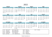 2022 Calendar Template Google Sheets Free.2022 Google Docs Calendar Templates Calendarlabs