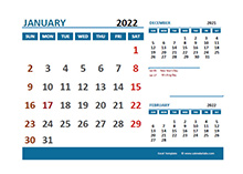 April 2022 Excel Calendar with Holidays