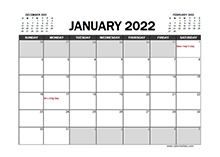 December 2022 Calendar Excel