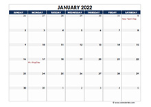 February 2022 Blank Calendar