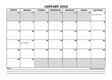 February 2022 Planner Excel