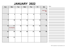 Free Printable February 2022 Calendar PDF