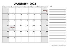 Free Printable March 2022 Calendar PDF