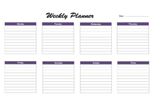 Free Weekly Onenote Planner