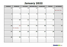 January 2022 Planner Template