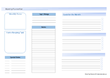 Landscape Monthly Planner