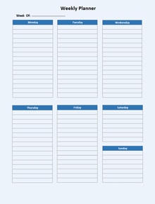Onenote Weekly Planner Template