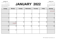 Printable March 2022 Calendar PDF