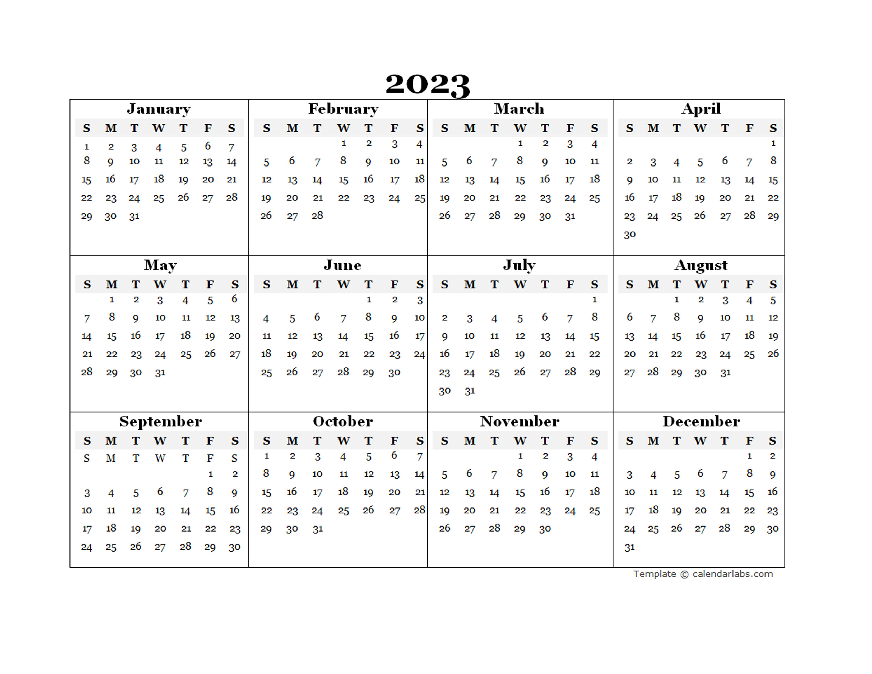 Yearly Calendar 2021 Excel 2022