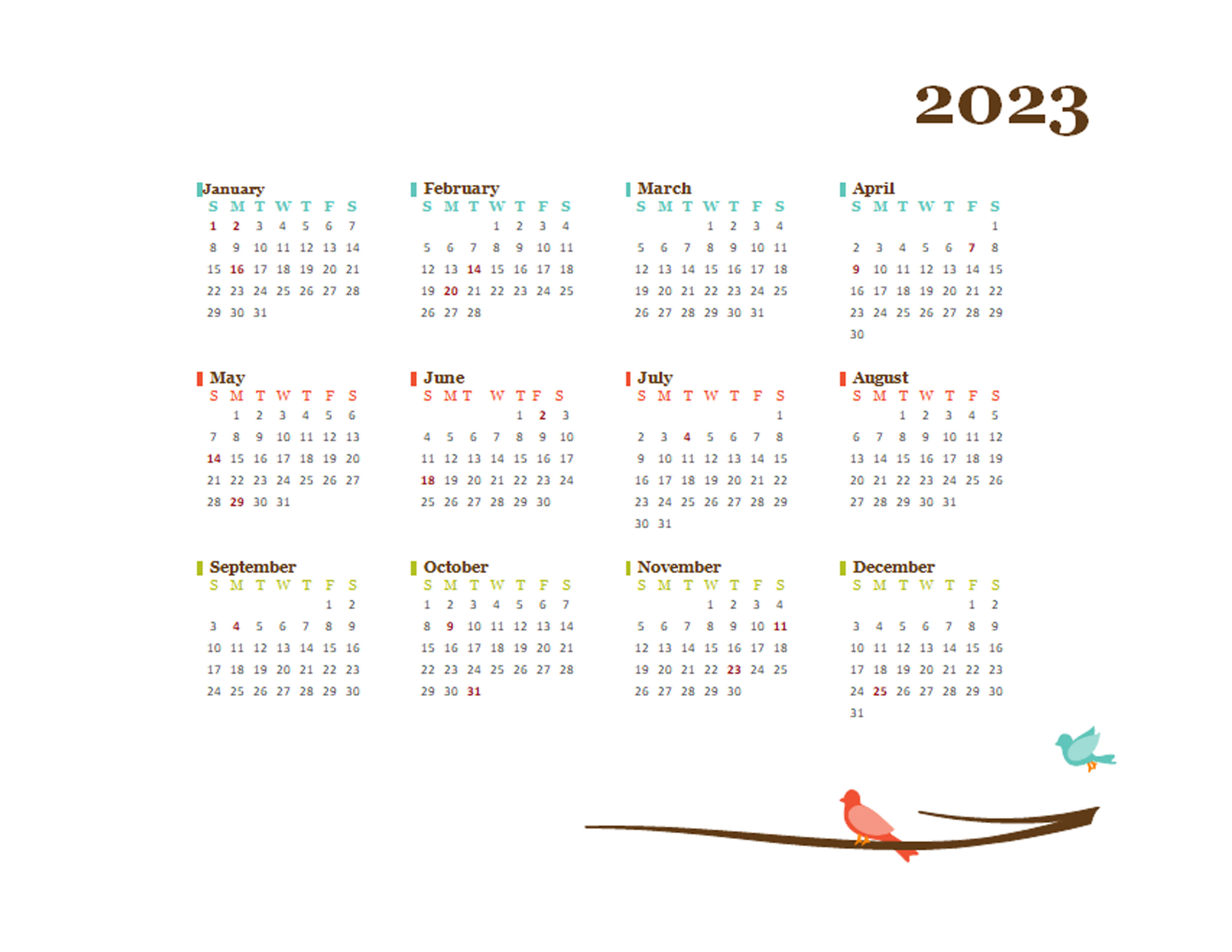 free-2023-printable-yearly-calendar-premium-template-2661-printable