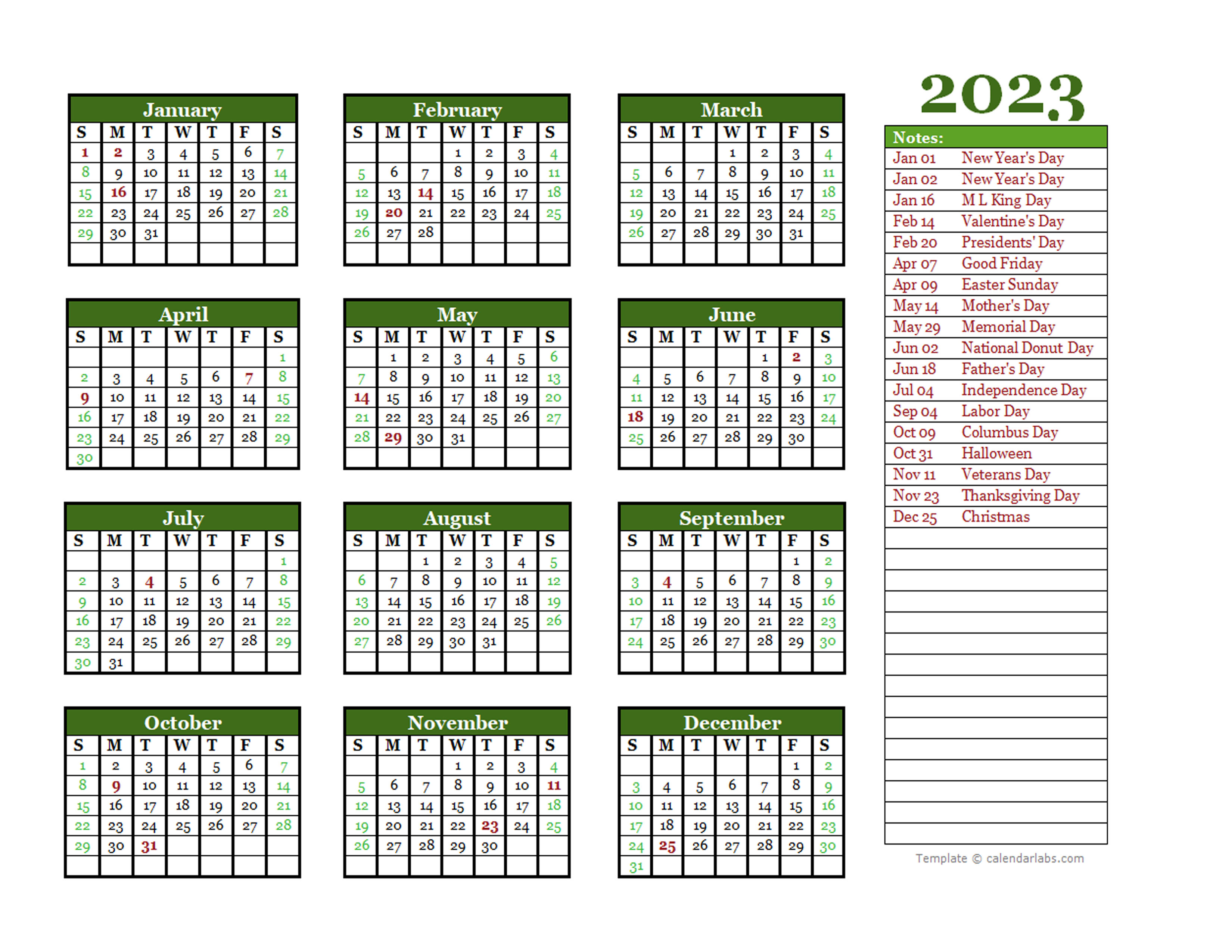 2023 Calendar Free Printable Word Templates Calendarpedia 2023