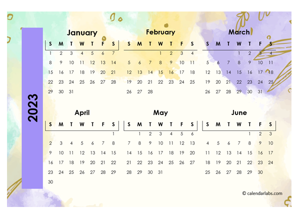 2-Page Mini Calendar 2023 Printable