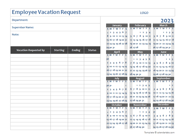 2023 Business Employee Vacation Request