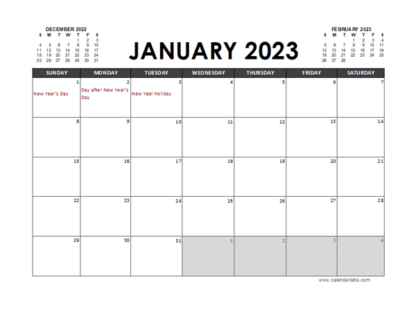 2023 Calendar Planner New Zealand Excel