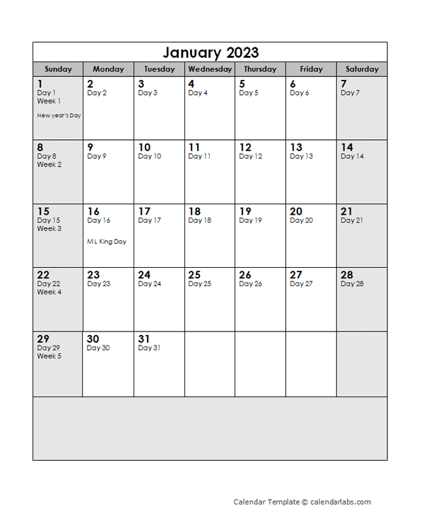 2023 Calendar With Julian Dates