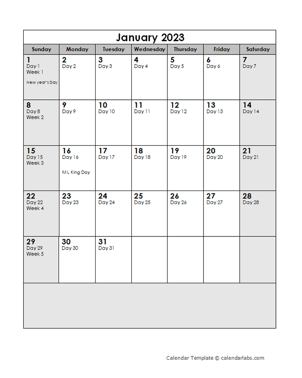 2023 Calendar With Julian Dates Free Printable Templates