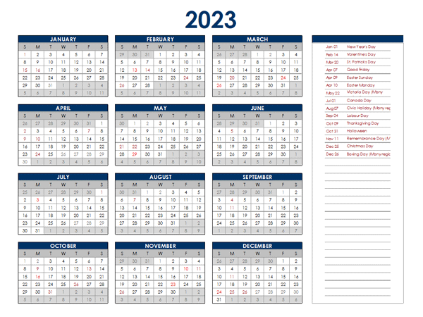 free-canada-2023-calendar-printable-with-holidays-pdf-2023-canada