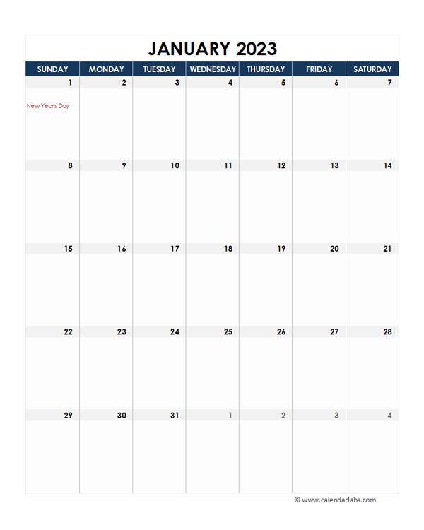 2023 Canada Calendar Spreadsheet Template