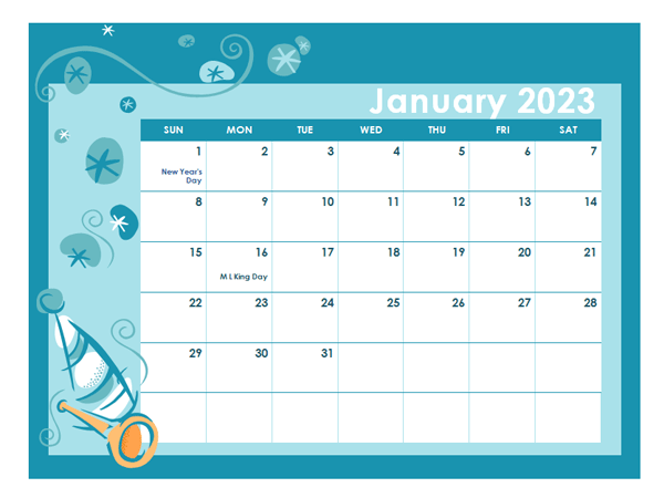 2023 Calendar Template In Colorful Design