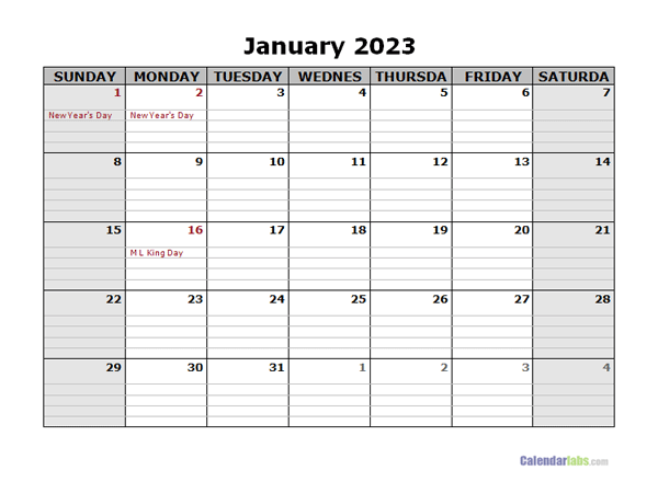 Free 2023 Daily Planner Word Template