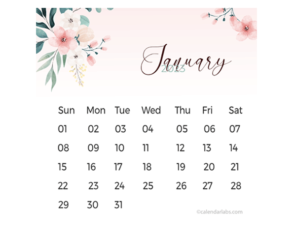 2023 Desk Calendar Cute Floral