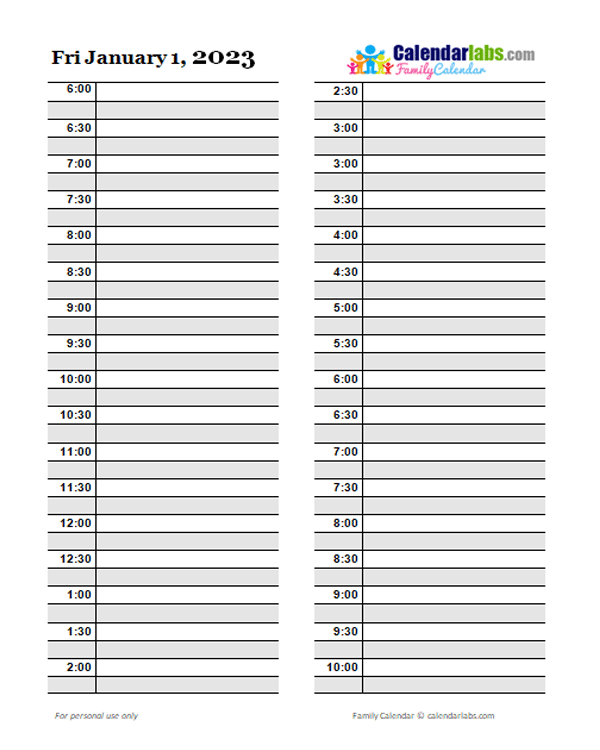 2023 Daily Planner Template