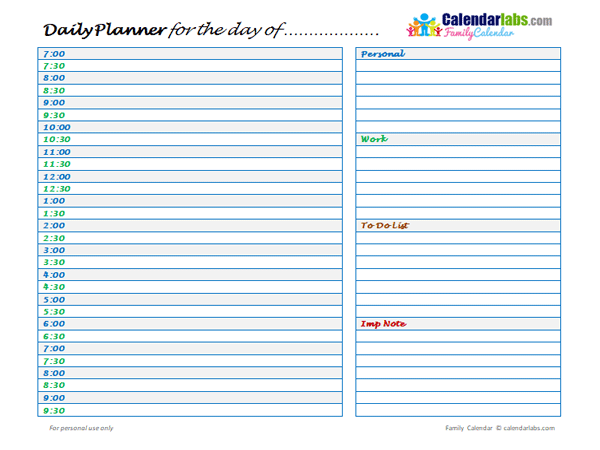 2023 Family Daily Planner