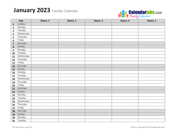2023 Monthly Planner Template Free Printable Templates