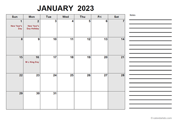 2023 Free Calendar PDF