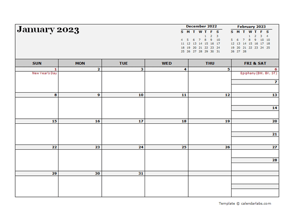 2023 Germany Calendar For Vacation Tracking