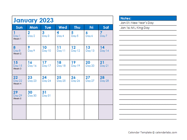 2023 Julian Date Calendar - Free Printable Templates